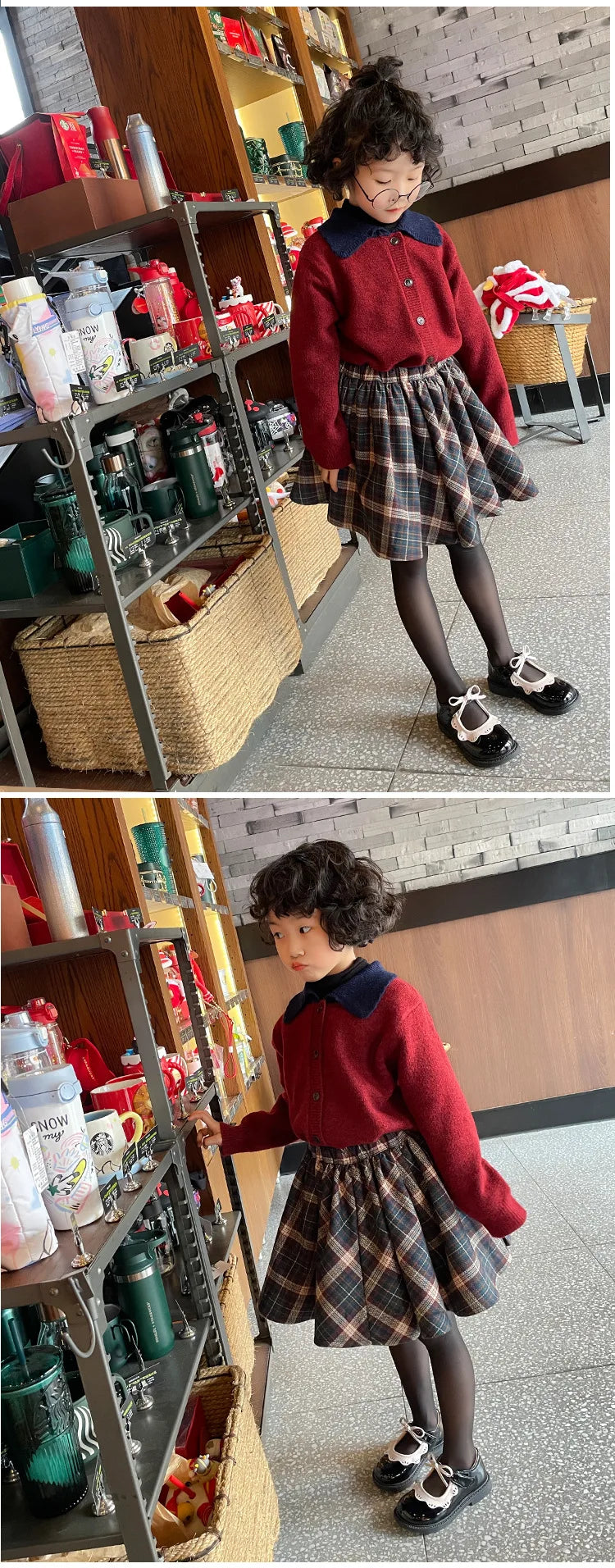 Girl's Princess Shoes Wine Red Black Ruffles Elegant Patent Leather Bowknot Children Flat Shoes 21-35 Toddler Kids Single Shoe