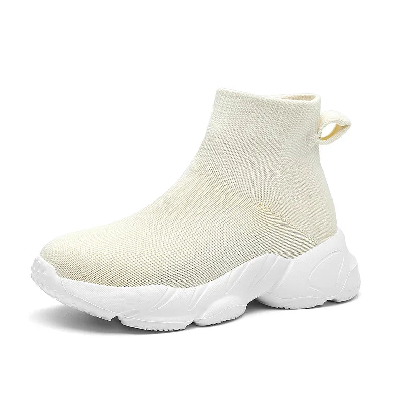 Kids Shoes Girls Sneakers Fashion Knit Luxury Designer High Top Shoes