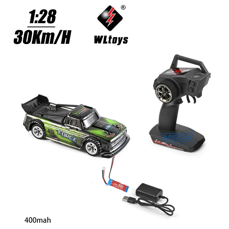 Wltoys 284010 30Km/H Mosquito RC Car 2.4GHz Off-Road RTR Rally Drift Car 4WD 1/28 V2/LCD/V8 Remote Control High Speed Racing