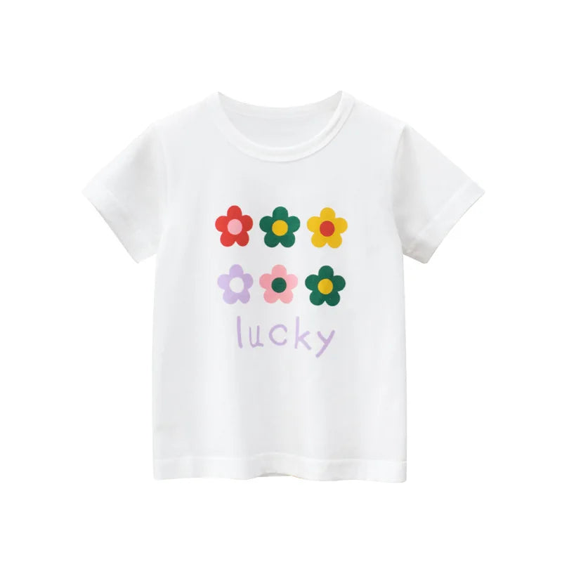 Alma Clothes Summer Cotton T Shirt Sleeve Infant Top Cartoon Flower - GuGuTon baby store - Baby Fashion - Toddlers Outfits - Babies Outfits - Toddler Clothes - Kids Clothing - Newborn Clothes - Newborn Wear - Kids Wear - Trending Clothes - Trending Outfits - Fall Fashion - Winter Fashion - Girls Clothes - Boys Clothes - Babies Wear - Kids Accessories - KidsWear - Summer Clothes - Summer Fashion - Summer Trend - Falls Sweaters - Tops - Bottom - Jeans - Blouse - Dresses - Newborn Dresses - Toys