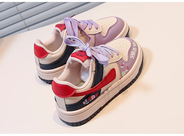 Girls Shoes Children Fashion Hip-hop Punk Graffiti Skateboard