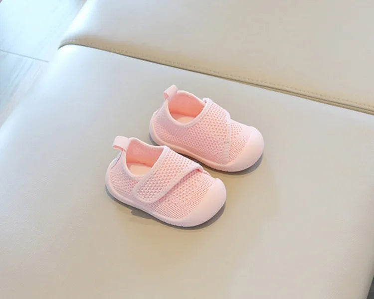 Baby Boys Girls Walking Shoes Spring Autumn Kids Casual Shoes Mesh Children Soft Sole Anti Slip Infant Newborn Knitted Shoes