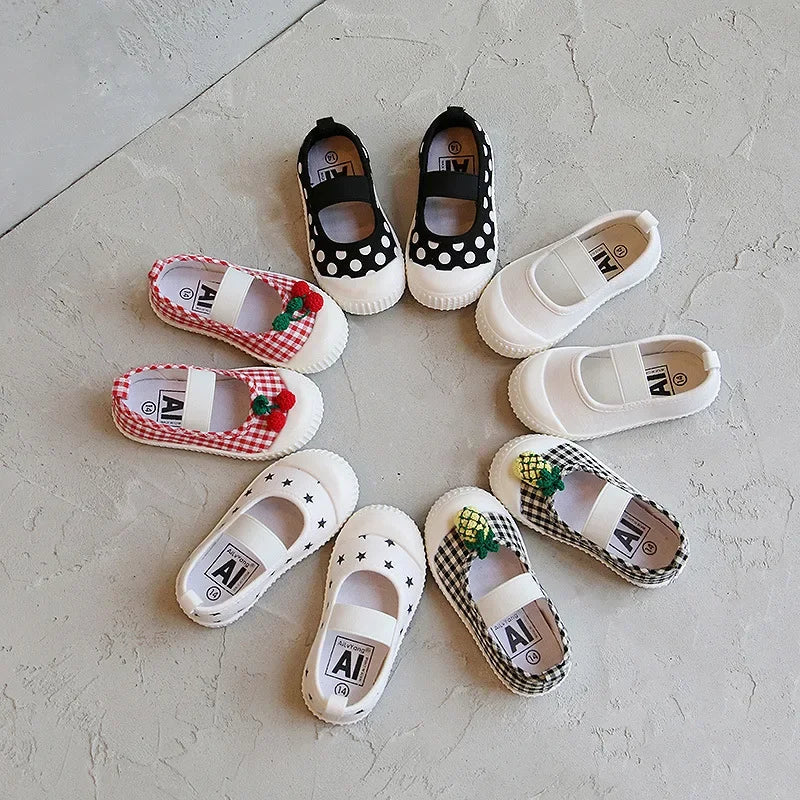 Girl Shoe Kid Casual Shoe Cartoon Girl Sport Canvas Shoes