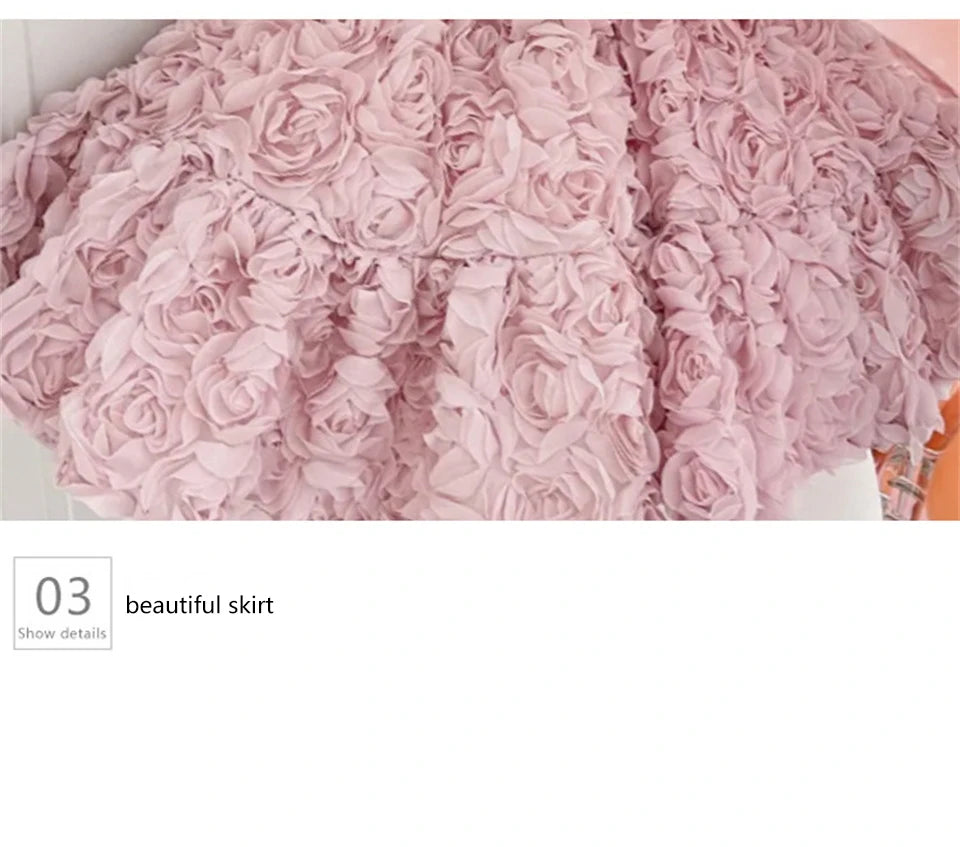 Baby Dress 2023 New Summer Girls' Dress for Children' Floral Baby Princess Tutu Dress