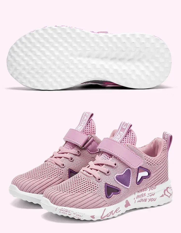 Girls Sneakers Kids Summer Light Mesh Casual Shoes Children Autumn Breathable Tenis