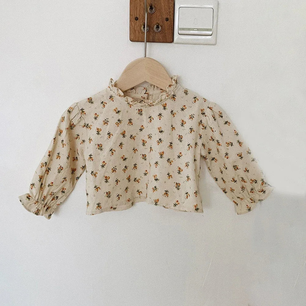 Isla Floral Blouse Long Sleeve Cotton Tops