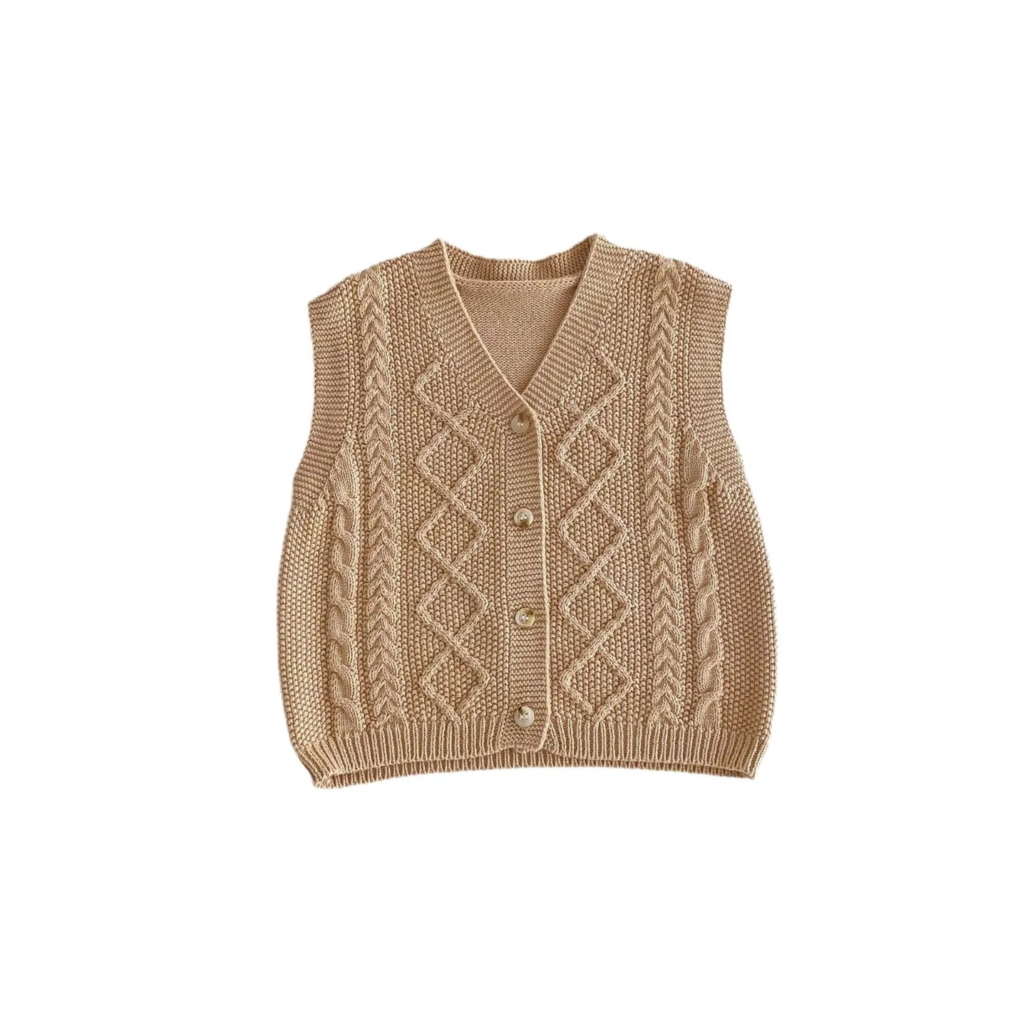 Daniel Knitted Vest Boys Solid Sleeveless Sweater