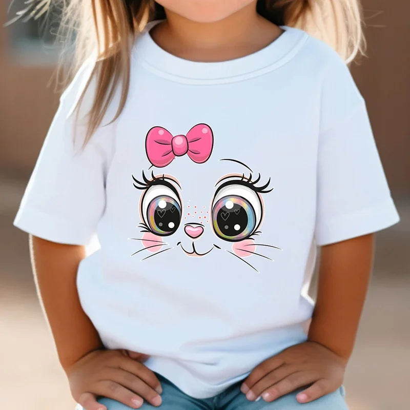 Triana Summer Cute Cartoon Cat Graphic Sleeve Wild Tees - GuGuTon baby store - Baby Fashion - Toddlers Outfits - Babies Outfits - Toddler Clothes - Kids Clothing - Newborn Clothes - Newborn Wear - Kids Wear - Trending Clothes - Trending Outfits - Fall Fashion - Winter Fashion - Girls Clothes - Boys Clothes - Babies Wear - Kids Accessories - KidsWear - Summer Clothes - Summer Fashion - Summer Trend - Falls Sweaters - Tops - Bottom - Jeans - Blouse - Dresses - Newborn Dresses - Toys