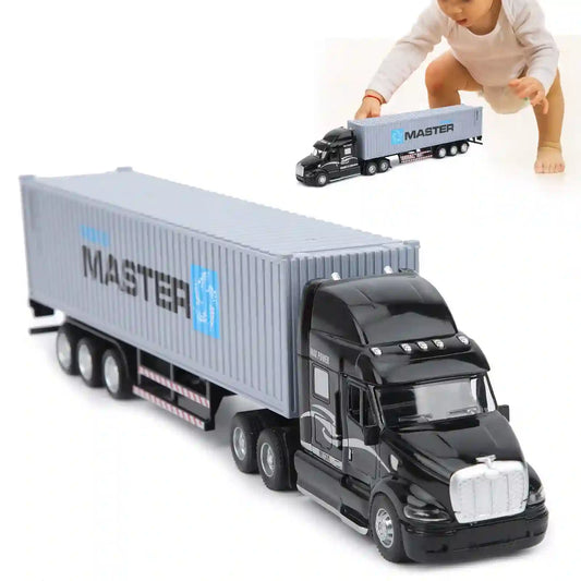 1:48 Alloy Container Car Model with Pull Back Function