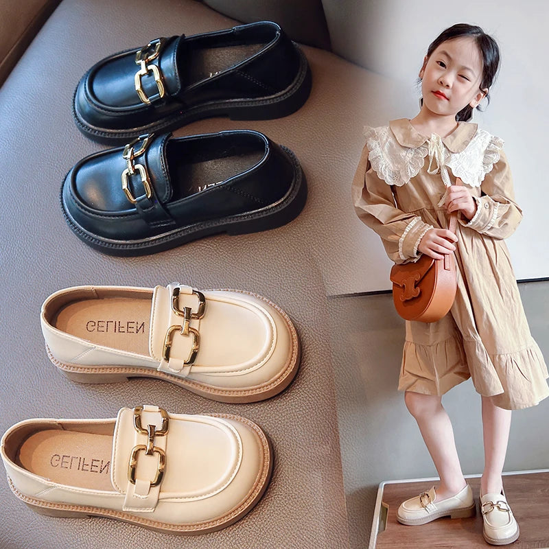 Girls' Princess Shoes 2025 Spring and Autumn Soft Soles Non-slip Foreign Style British Performance Loafers
