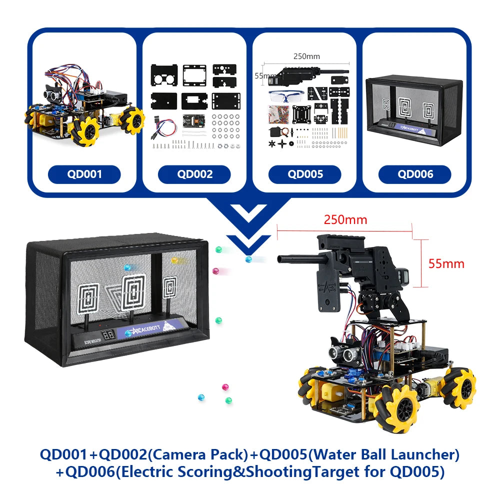 ACEBOTT Robot Car Starter Kit with ESP32 for Arduino Projects