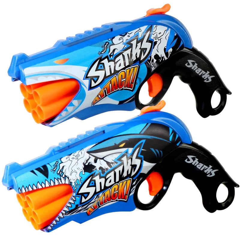 Kids Air Soft Bullet Gun Toys - Graffiti Shark Design