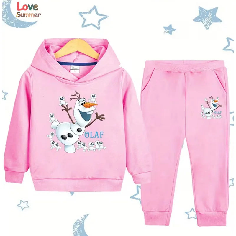 Frozen Olaf Hoodie Sweatpants Set Children Pullover Pants