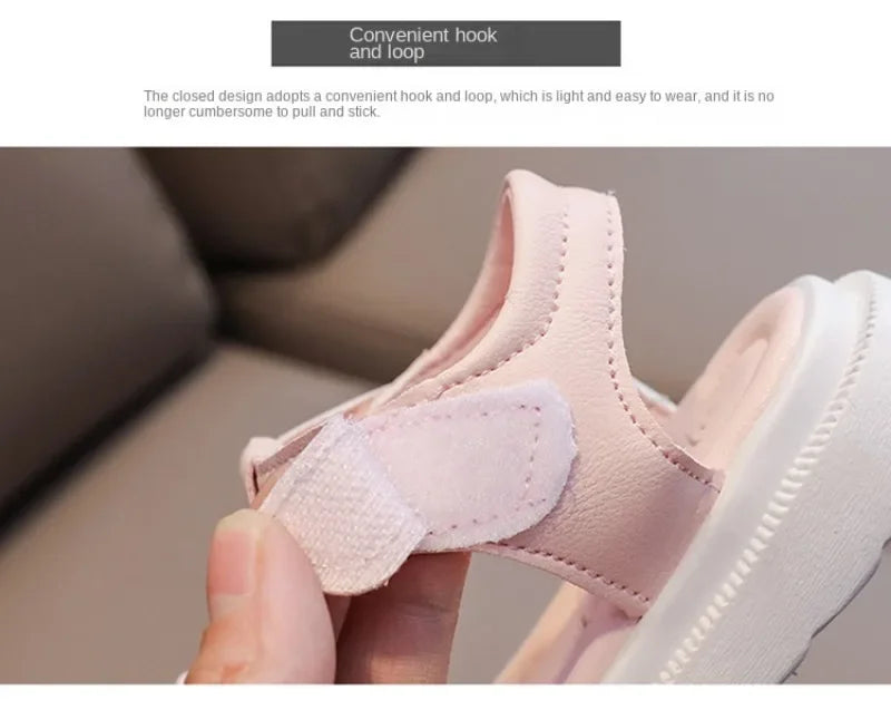 Girls Sandals Kids Soft Soles Casual Princess Shoes New Water Diamond Beach Shoes Bow Shaped Girl Sandals