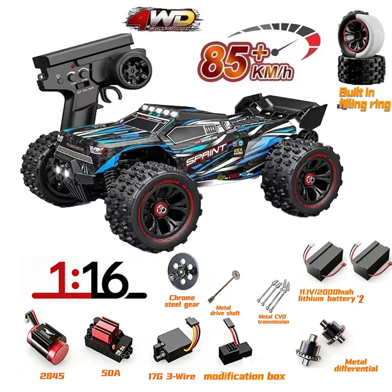 MJX Hyper TS 9522 Pro RC Car Brushless 4WD High-Speed 85km/h Remote Control Off-Road Truck with Big Wheels Easy Control Vehicle