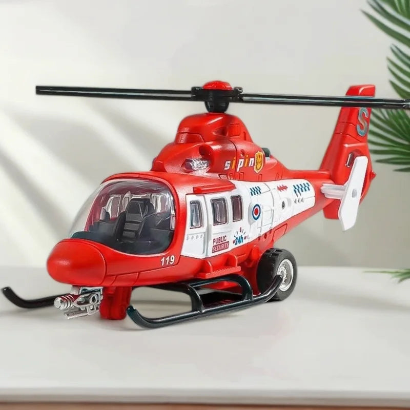 Children's Rescue Helicopter Model with Sound & Light Effects