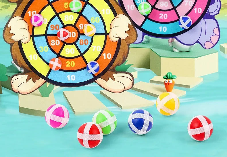 Educational Games Dart Board Baby Toy Stickey Ball Dart Montessori Games