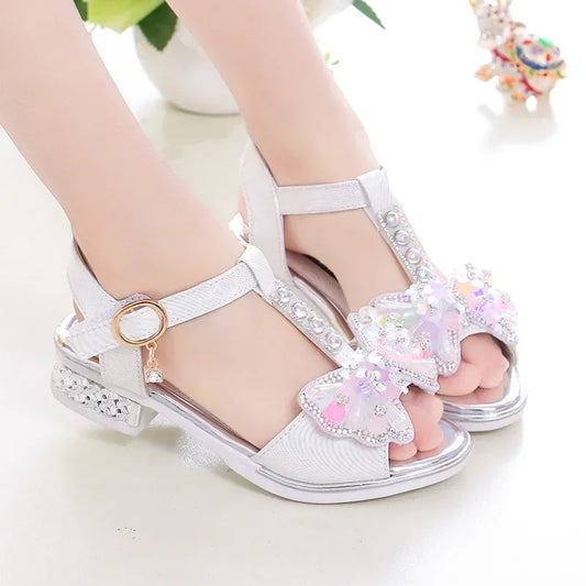 Girls Dance Shoes Non-slip Soft Sole 2025 Summer New Kids Princess Shoes
