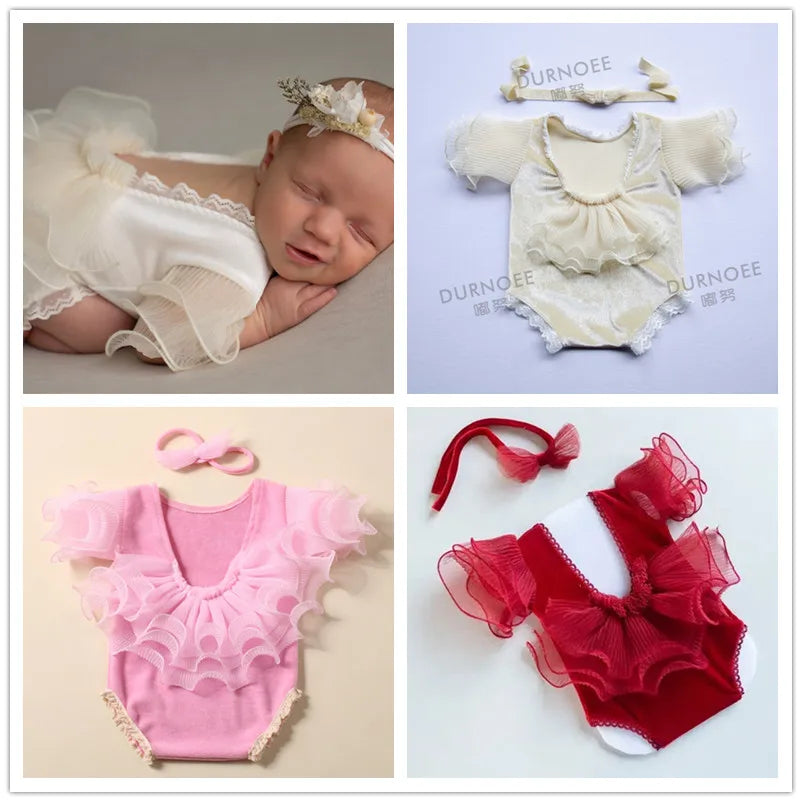 Newborn Photography Props Outfit Baby Girl Dress  Romper Baby Fotografia Accessories