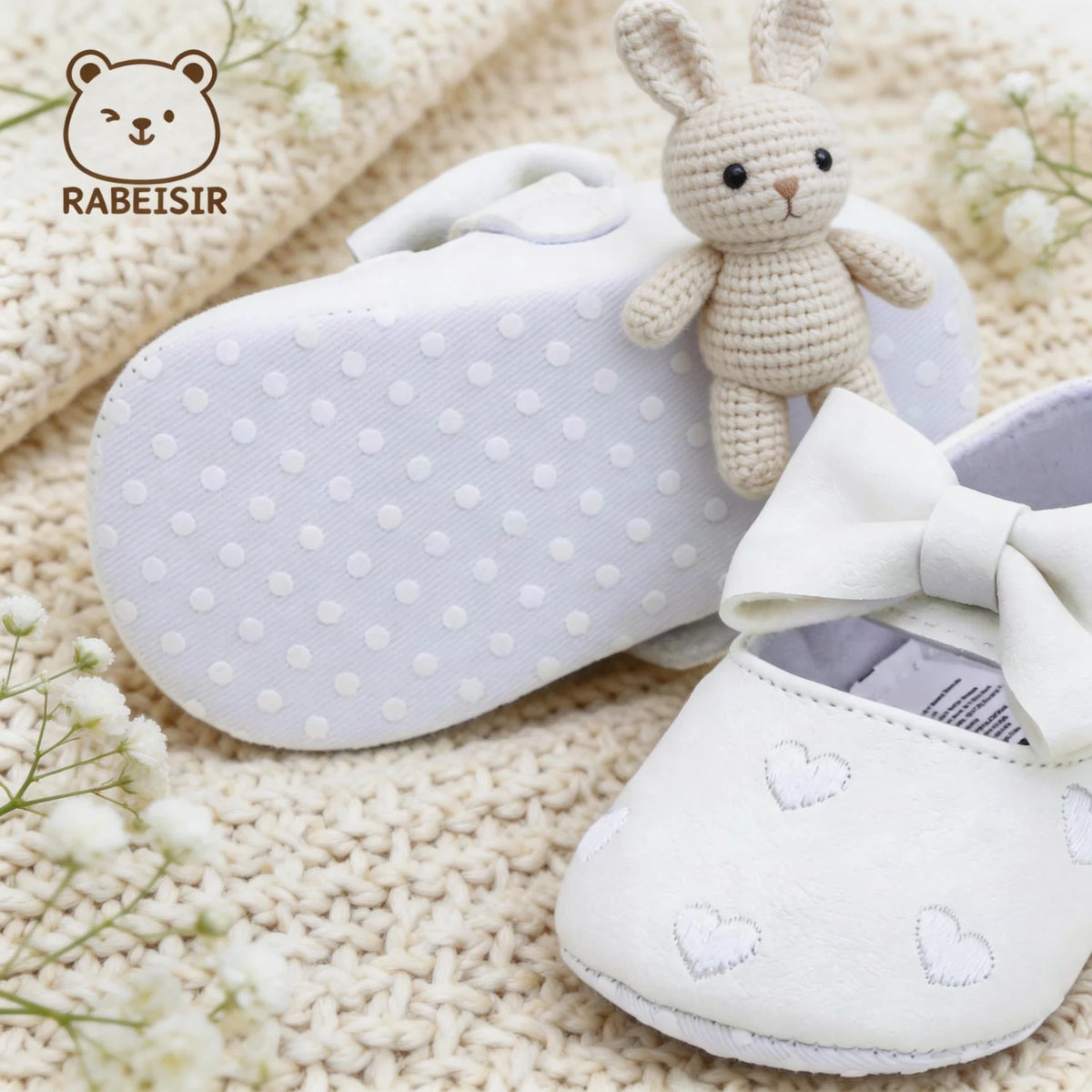 Baby Girl Toddler Shoes Baby embroidery Love Style Baby's First Pair of Step Shoes Breathable Non-Slip Fashion
