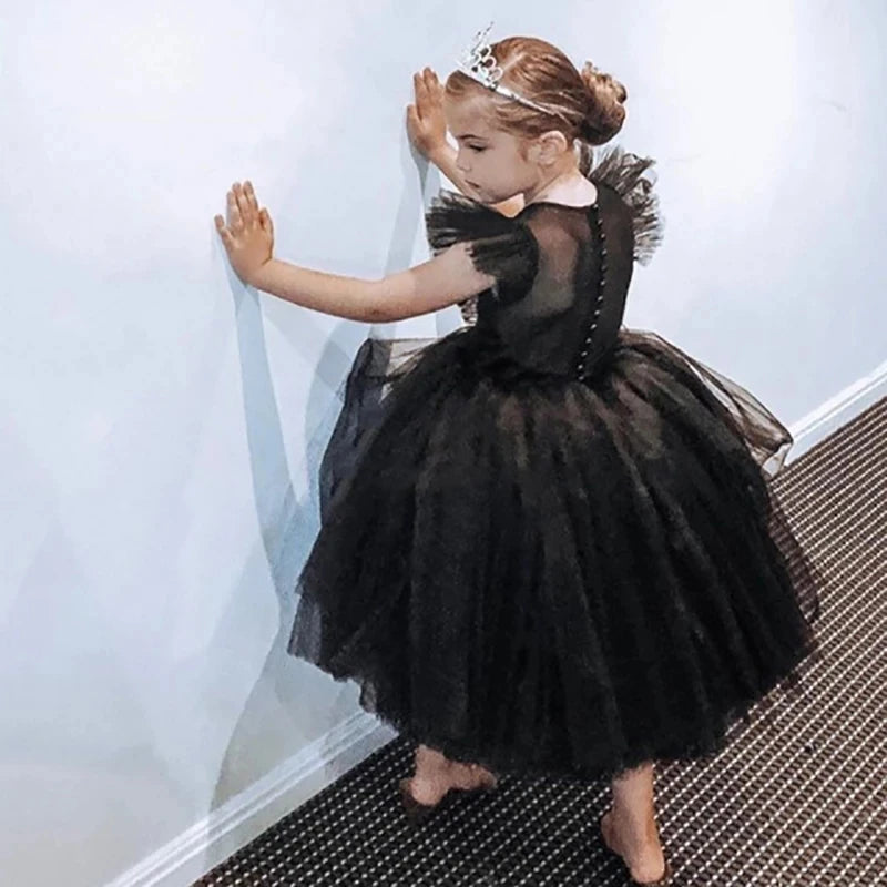 2026 New Summer Girls Dress Elegant Fashion Little Princess Dress