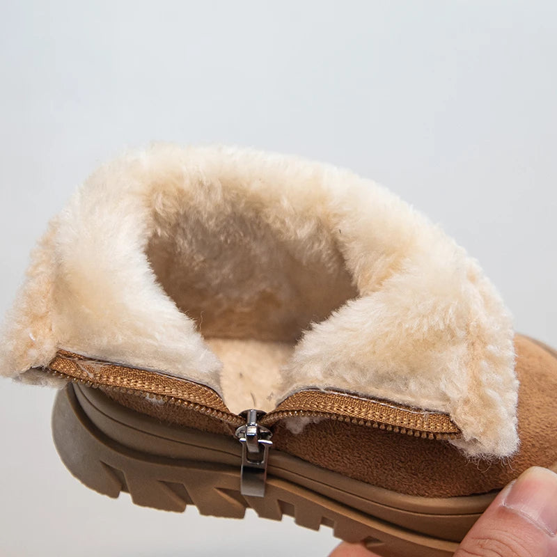Children's Snow Boots 2-12 Years Old Padded Boys Girls Cotton Shoes