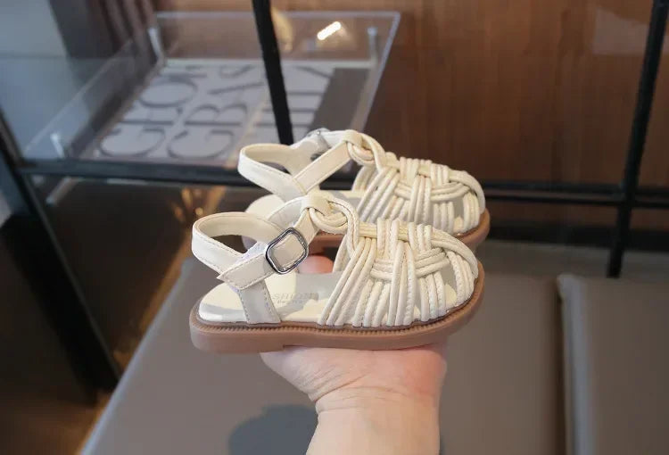New Sandals Summer Children's Woven Casual Baby Shoes Girls
