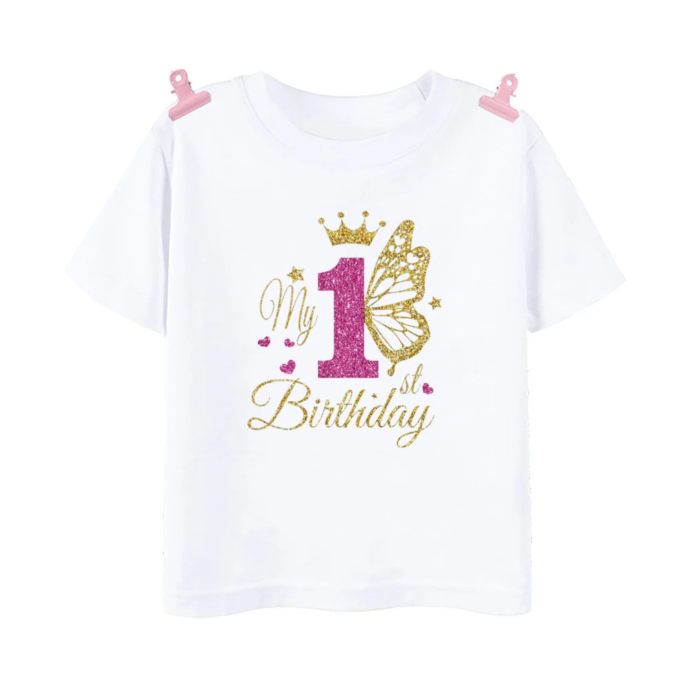 María Girls Birthday Wild Tee Girls Party T Shirt Butterfly Printed Clothes Kids - GuGuTon baby store - Baby Fashion - Toddlers Outfits - Babies Outfits - Toddler Clothes - Kids Clothing - Newborn Clothes - Newborn Wear - Kids Wear - Trending Clothes - Trending Outfits - Fall Fashion - Winter Fashion - Girls Clothes - Boys Clothes - Babies Wear - Kids Accessories - KidsWear - Summer Clothes - Summer Fashion - Summer Trend - Falls Sweaters - Tops - Bottom - Jeans - Blouse - Dresses - Newborn Dresses - Toys