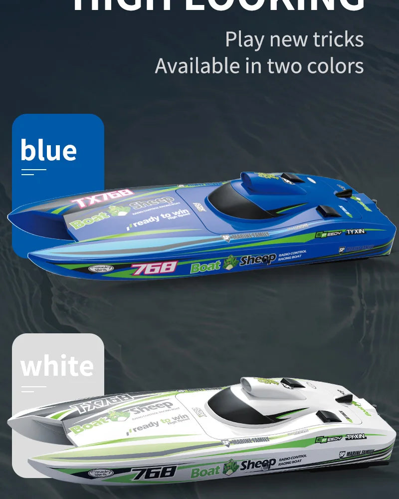 TX768 RC Boat 2.4G Brushless High Speed Remote Control Ship 30km/h