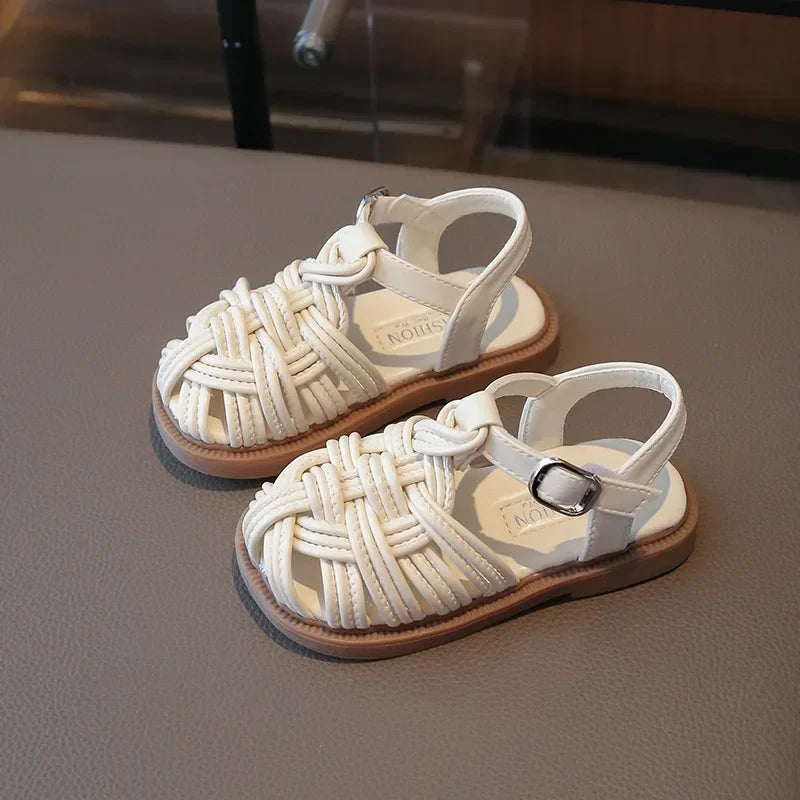 New Sandals Summer Children's Woven Casual Baby Shoes Girls