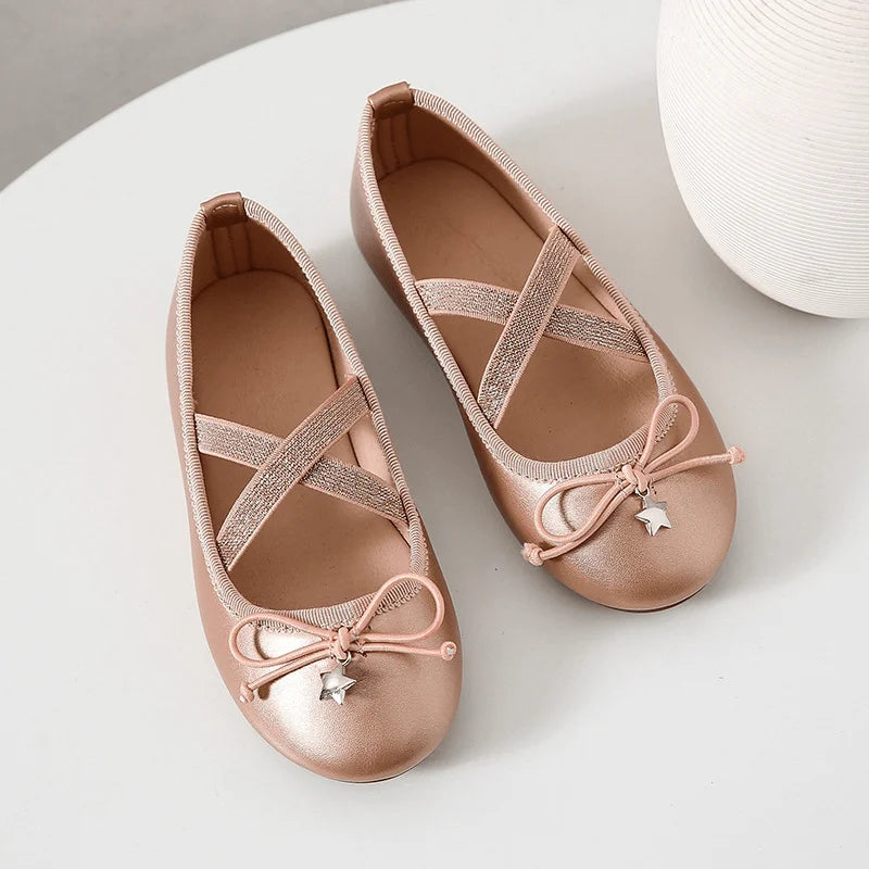 Fashion Baby Girl Princess Shoes Infant Toddler Child Flat Dance Bow Shoes Soft Bottom Shoes Spring Autumn Summer Baby Shoes