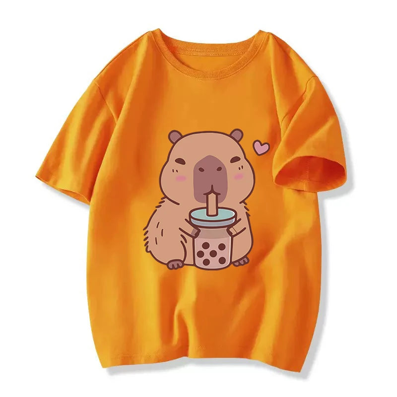 Aisson Anime Short Sleeved O-Neck Tees Tops