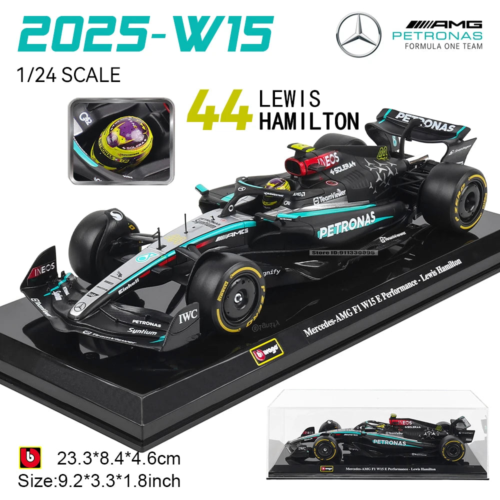 Bburago 1:24 2022~2024 F1 serie various style Red Bull RB19 Gran Premio de Austin SF23 W14 precision model car collection gift