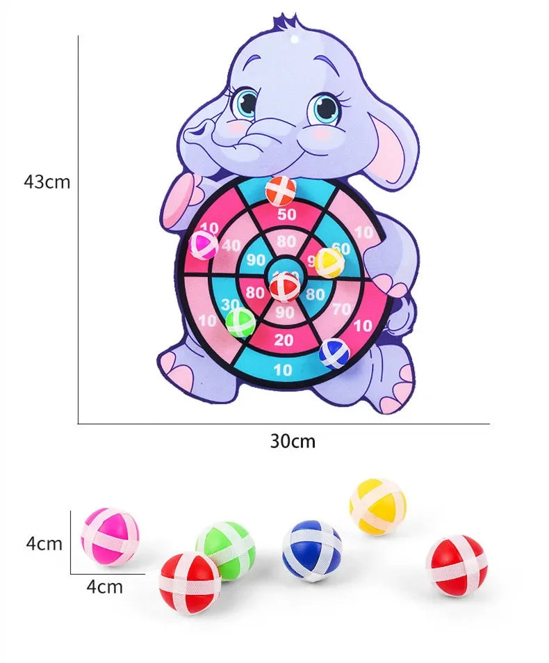 Educational Games Dart Board Baby Toy Stickey Ball Dart Montessori Games