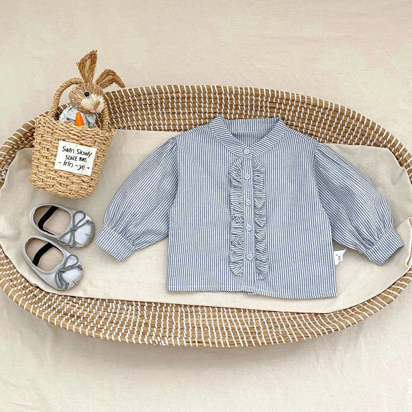 Striped Long Sleeve Top for Girls | Olga by GuGuTon