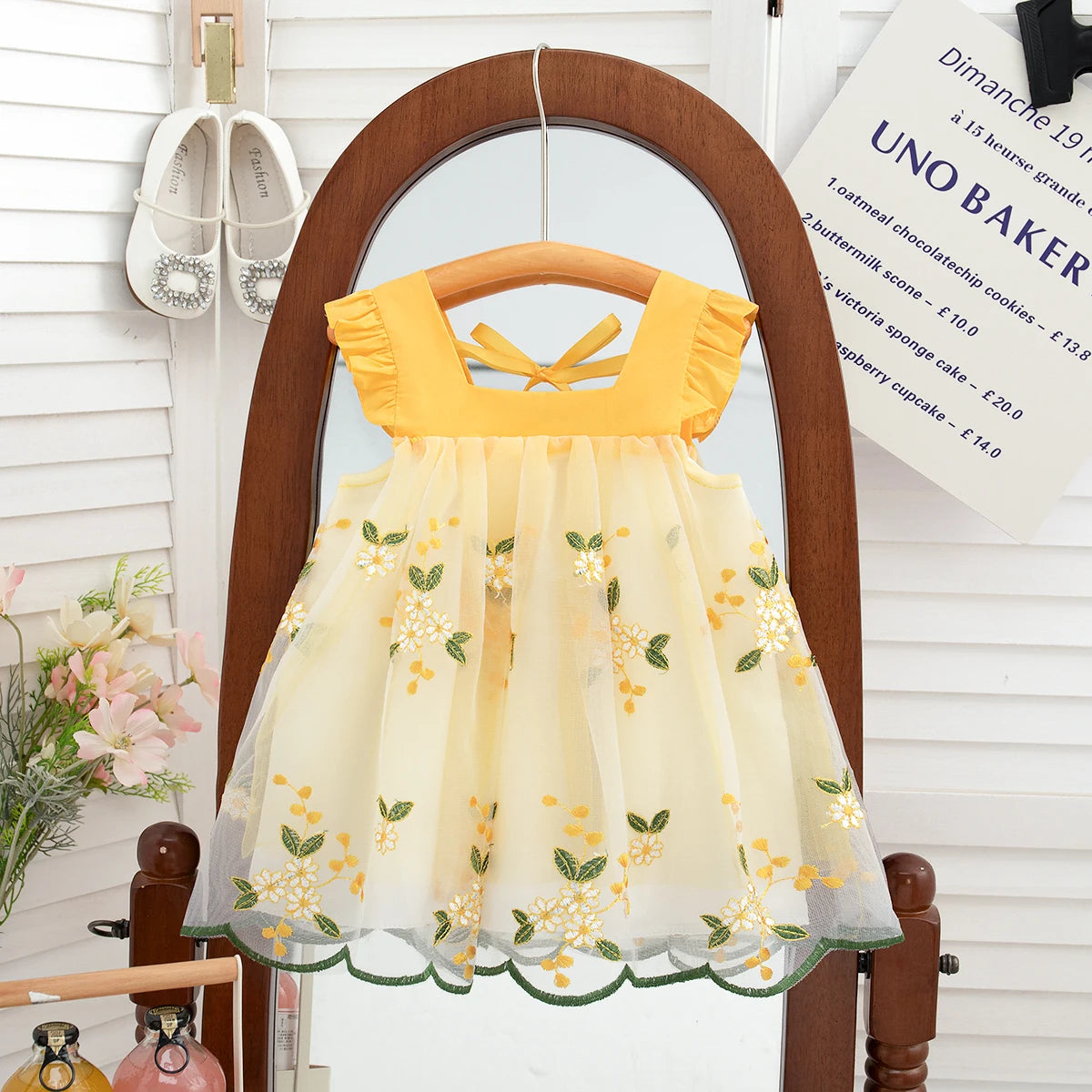 Baby Girl Princess Dress - Summer Floral Chiffon Sleeveless