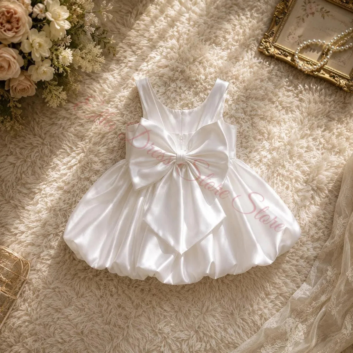 Wholesale Baby 3D Flower Girl Dress for Kids Bloomer Top Market