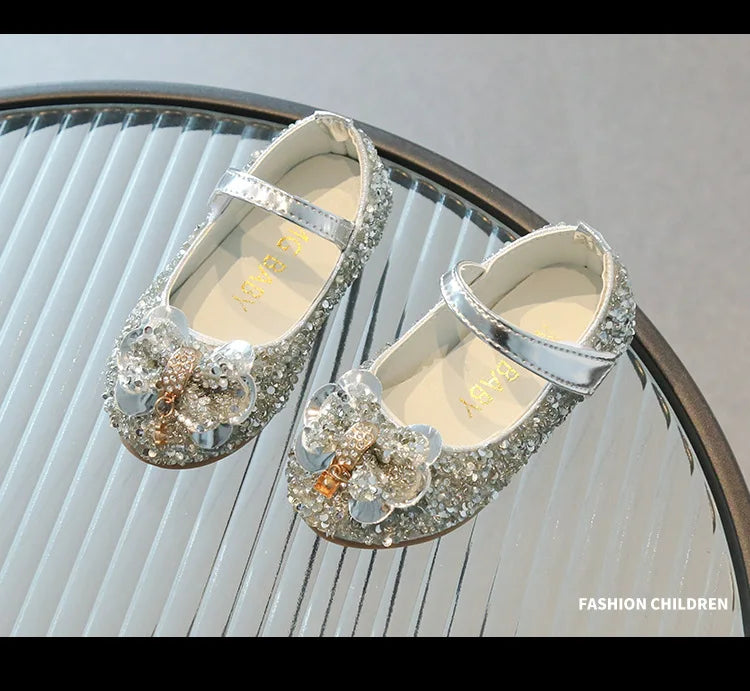 Girls Diamond Princess Shoe2026 Spring Autumn Korean Edition