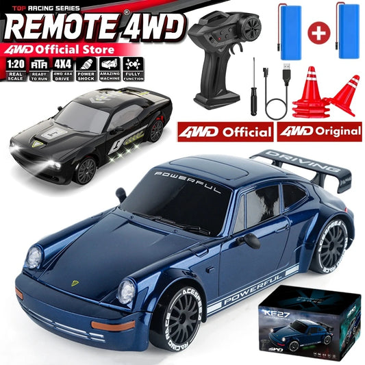 Remote Control RC Drift Car with LED Lights 2.4G Radio 4WD 20KM/H High Speed RTR RC Racing Truck Vehicle Toy Gift for Kid Adult