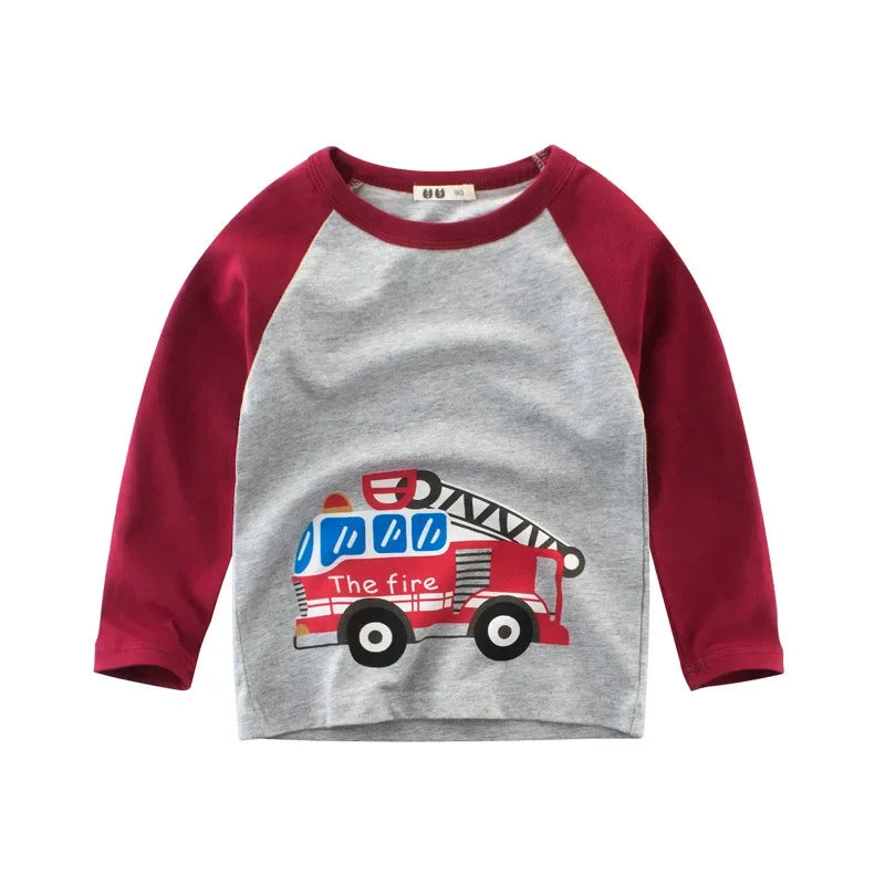 Zahir Cartoon Car Boy's Clothes Long Sleeve Top - GuGuTon baby store - Baby Fashion - Toddlers Outfits - Babies Outfits - Toddler Clothes - Kids Clothing - Newborn Clothes - Newborn Wear - Kids Wear - Trending Clothes - Trending Outfits - Fall Fashion - Winter Fashion - Girls Clothes - Boys Clothes - Babies Wear - Kids Accessories - KidsWear - Summer Clothes - Summer Fashion - Summer Trend - Falls Sweaters - Tops - Bottom - Jeans - Blouse - Dresses - Newborn Dresses - Toys