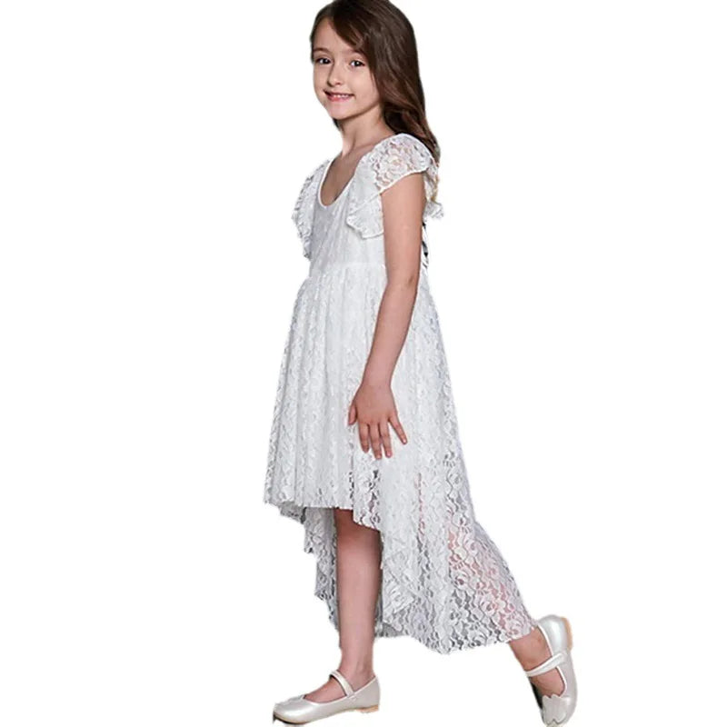 Little Girl Trumpet Dress Princess Eleagant Lace Mermaid Dresses