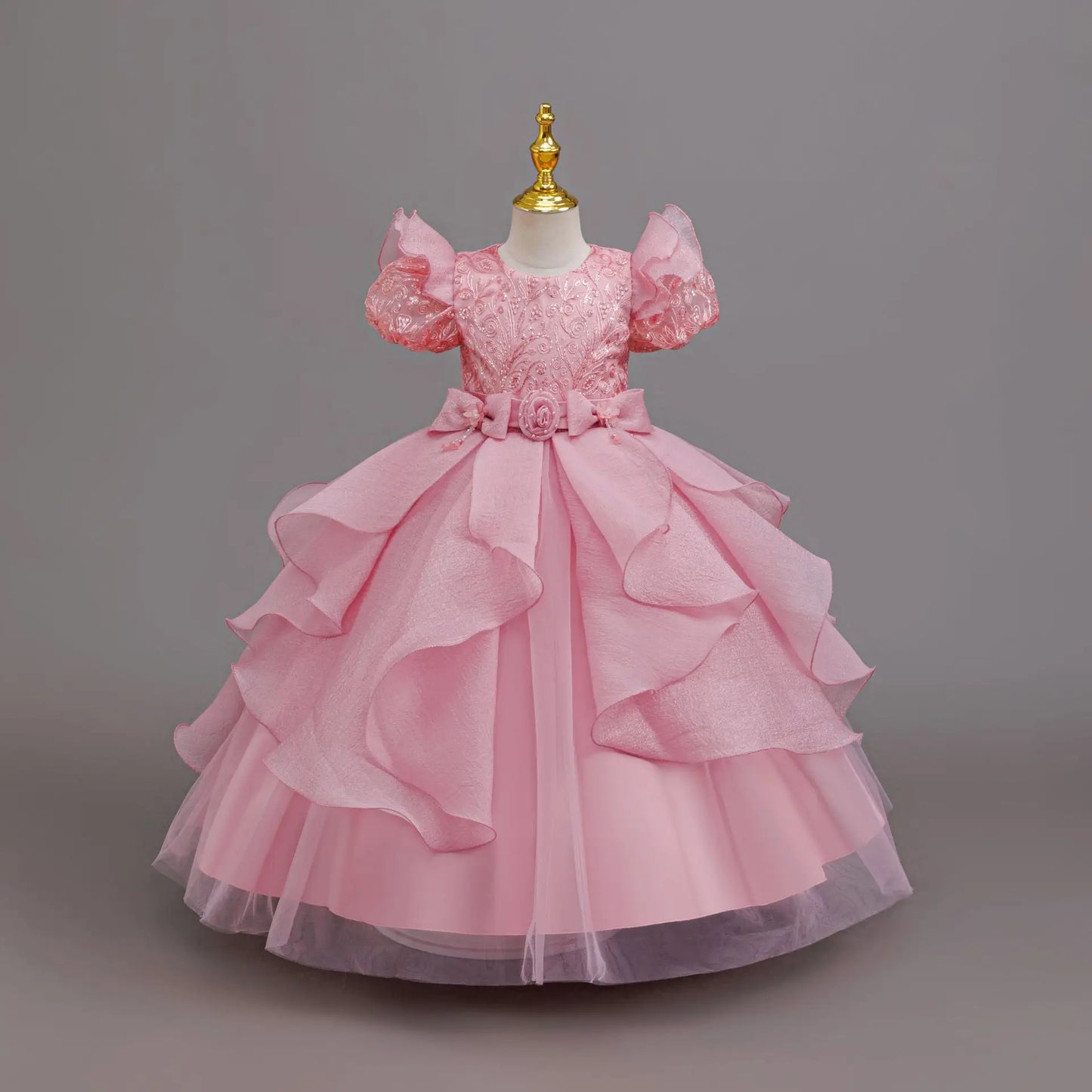Gorgeous Elegant Girl Dress Model Show Piano Performance Birthday Party
