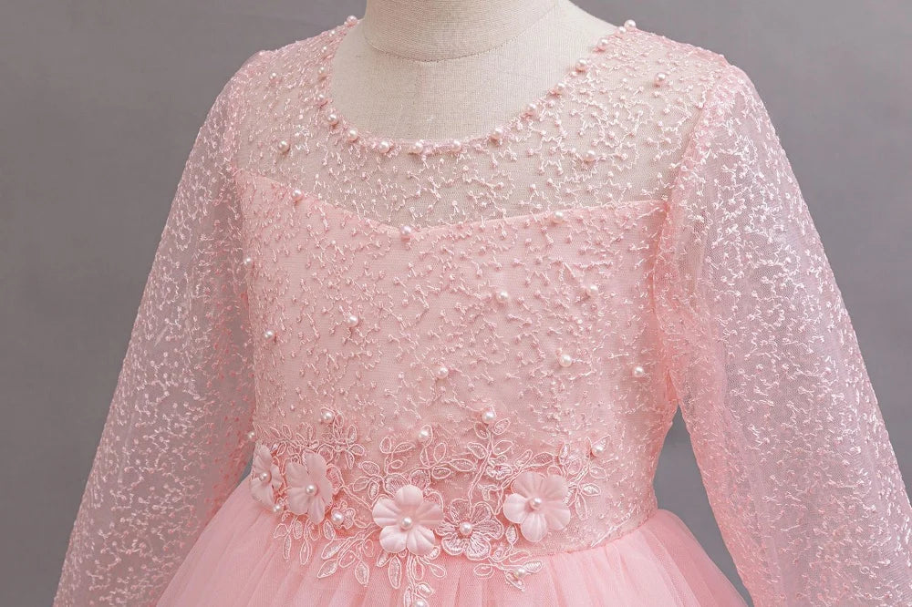 girls dress Long dresses for girls aged 4-12 Birthday dress Gorgeous and elegant beauty pageant dress