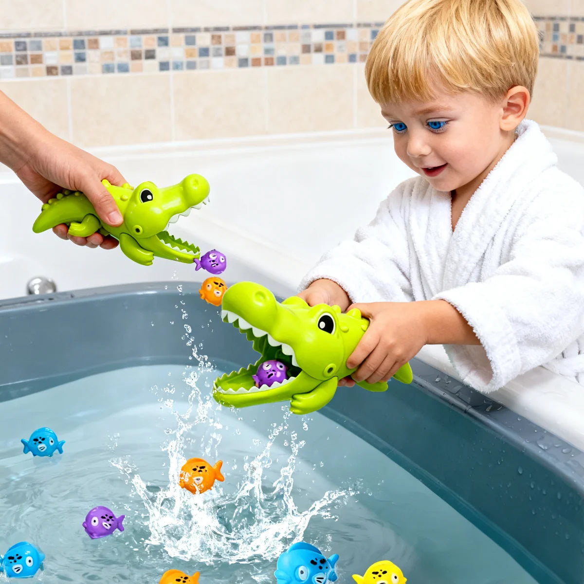 Big Crocodile Water Playset - Interactive and Educational Children's Bath Toys