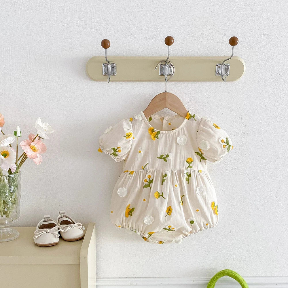 Daisy Embroidery Romper
