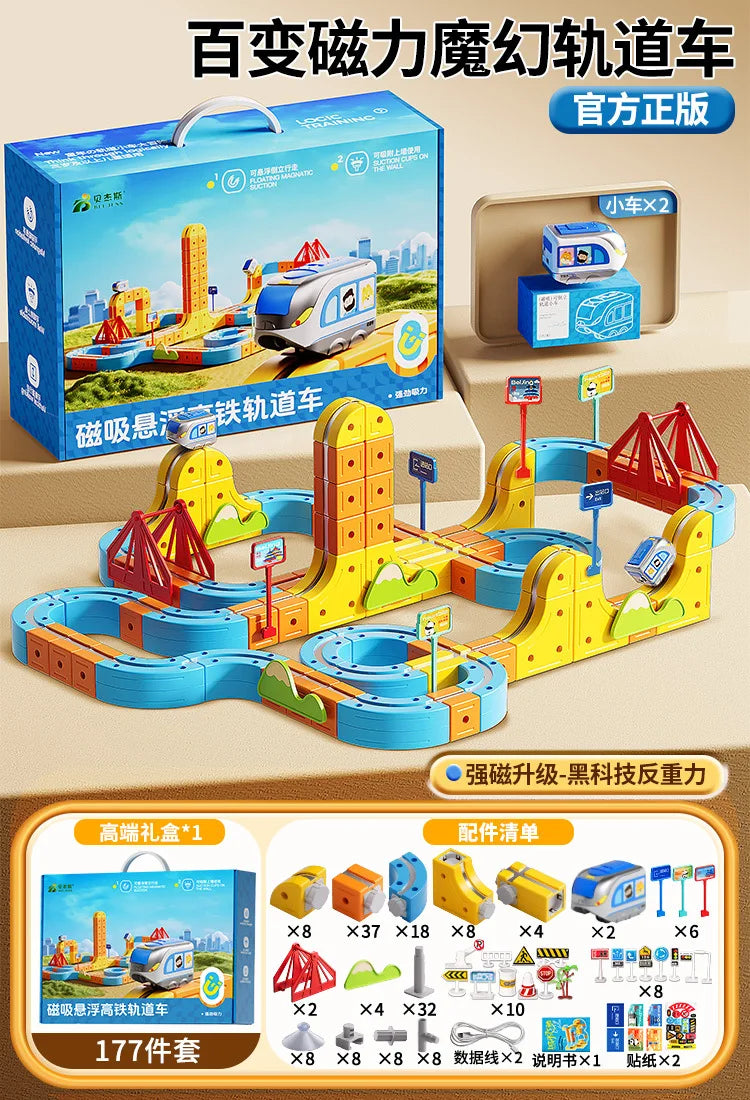 Hot Selling Magnetic Car Stem Racing Car Railtrack Set Montessori Motorized Train