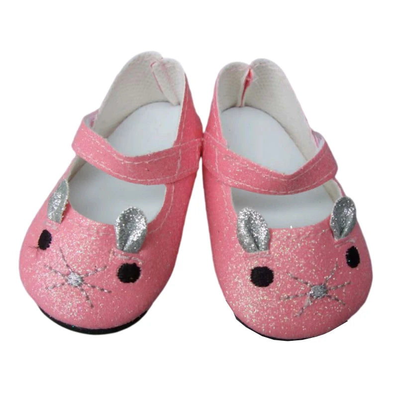 Baby Doll Shoes for 43cm Born Baby Doll Single Shoes Fits for 18" Girl Doll Sequin Shoes Accessories