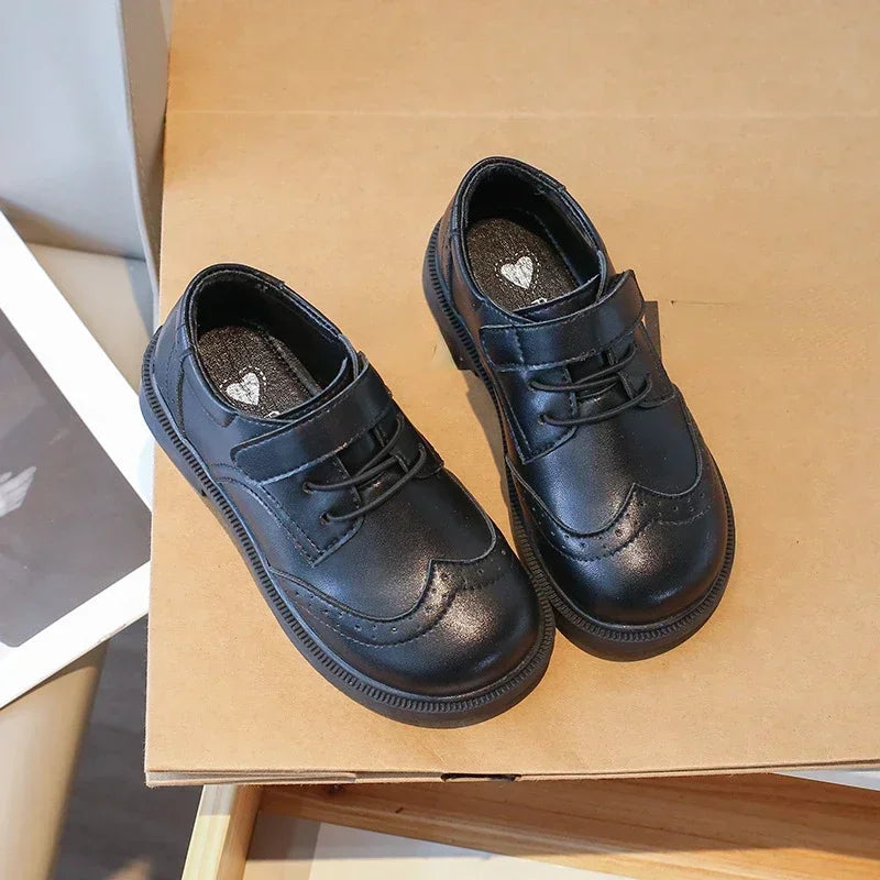 School Student Shoes for Boys Kid Spring Autumn Block New Black Boy Girl Loafer Soft Sole Kid Flats