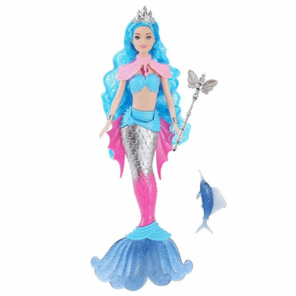 Cute Soft Light Light Music Mermaid 32cm Gentle Music Playhouse Toy Cartoon Children Gift Children Play