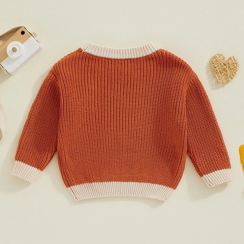 Pol Newborn Boy Halloween Knit Sweater